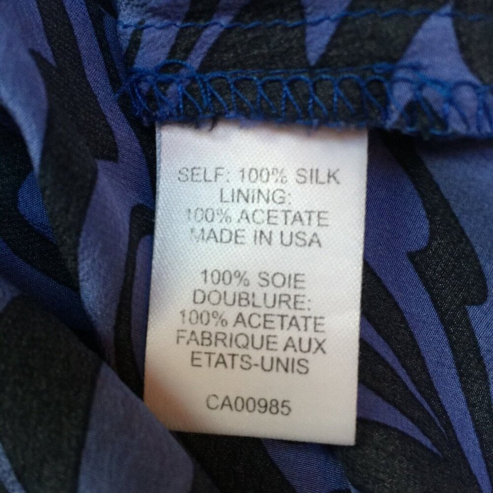 Nanette Lepore Top Womens Size 4 Purple Silk Tie Front Grommets A-Line Blouse - Picture 4 of 8